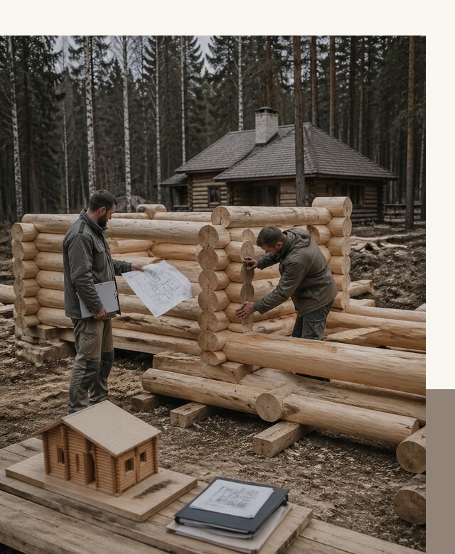 Проектирование и строительство домов из бревна в Железнодорожном